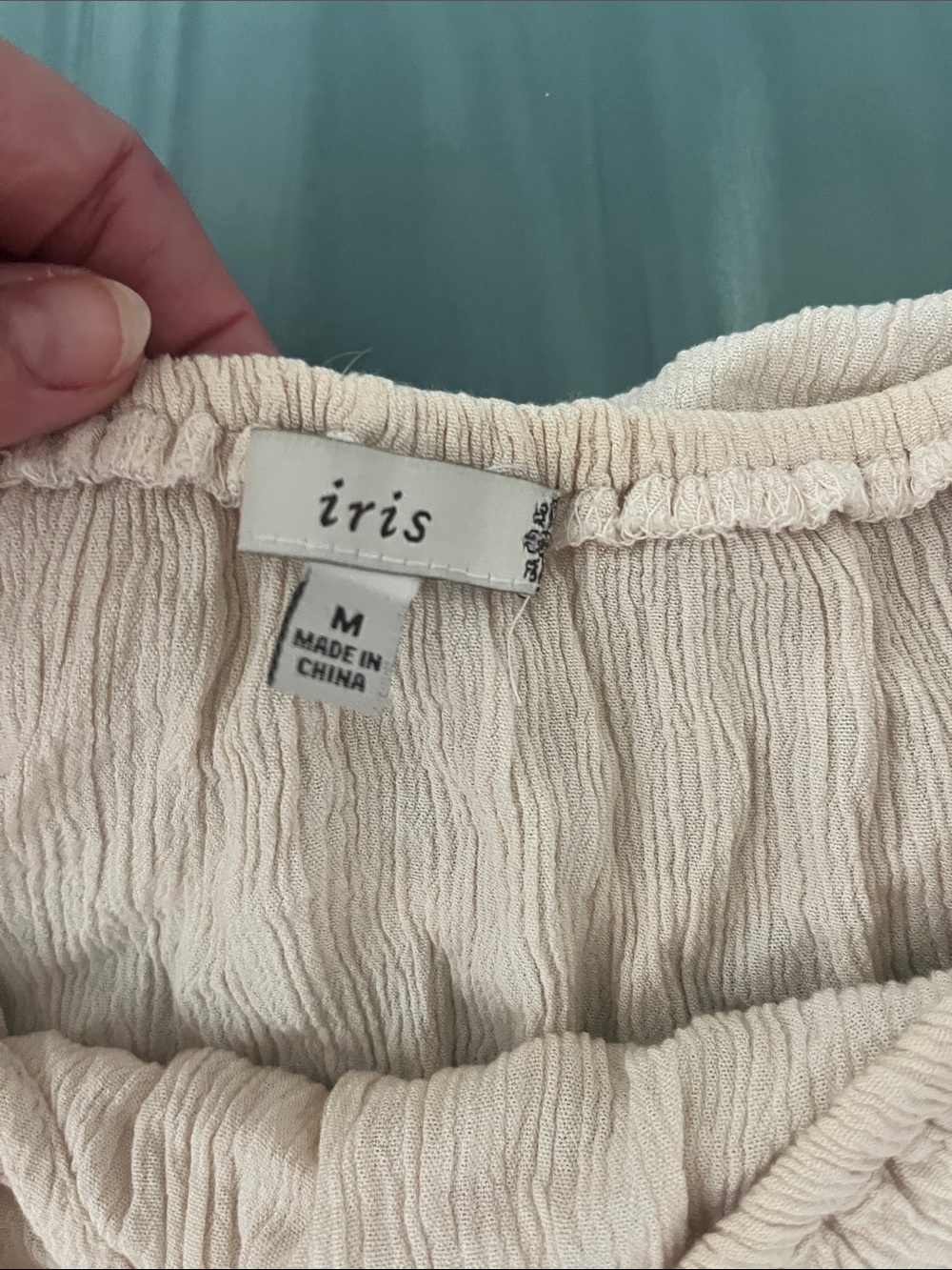iris Cream Off-Shoulder Ruffle Crop Top - Picture 5 of 6